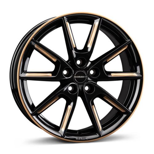 Alu disk Borbet LX19 8x19, 5x114,3, 72.5, ET50 black glossy gold spoke rim