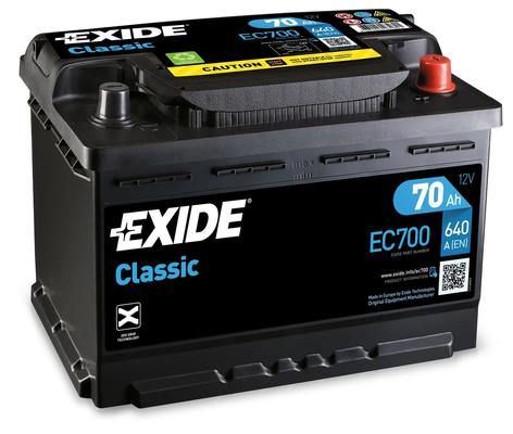 EXIDE Autobaterie CLASSIC 12V 70Ah 640A, 278x175x190mm