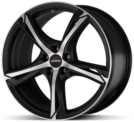 Alu disk Ronal R62 JBM FC 8x19 5x112 ET45 černý matný leštěný