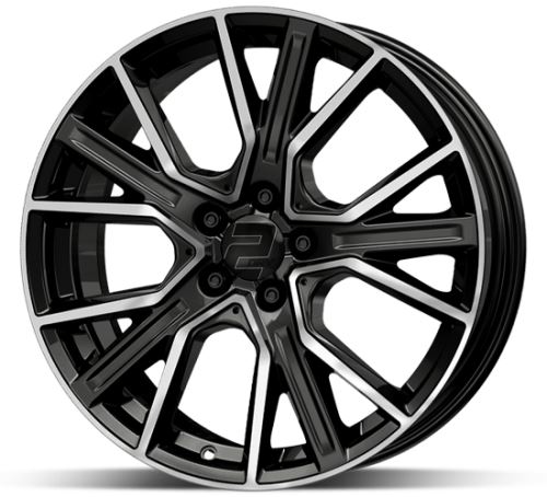 Alu disk 2DRV WH34 SP 8,5x19 5x120 ET50 černý lesklý leštěný
