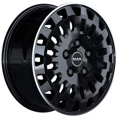 Alu disk MAK OVERLAND 8x18, 5x130, 78.1, ET53 GLOSS BLACK MIRROR RING
