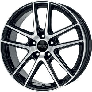 Alu disk ANZIO SPLIT 7.5x18, 5x112, 66.5, ET51 diamond-black front polished