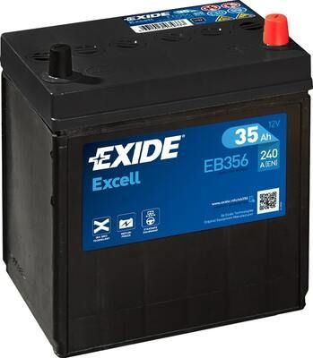 EXIDE Autobaterie EXCEL 12V 35Ah 240A, 187x127x220mm, úzké kontakty