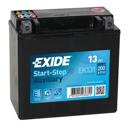EXIDE Autobaterie přídavná Start-Stop AGM 12V 13Ah 200A, 150x90x145mm
