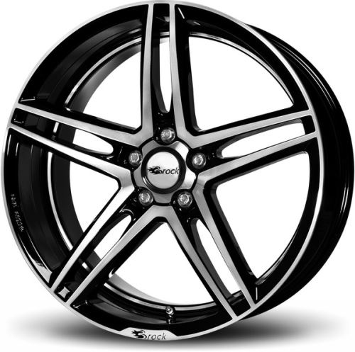 Alu disk Brock B33 8x18, 5x112, 66.6, ET35 Schwarz Glanz Voll-Poliert (SGVP)