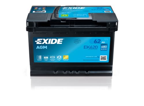 EXIDE Autobaterie Start-Stop AGM 12V 62Ah 680A, 190x175x242mm