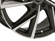 Alu disk MSW ALL SEASON MSW 80-5 7x17, 5x114,3, 64.06, ET45 GLOSS BLACK FULL POLISHED (5)