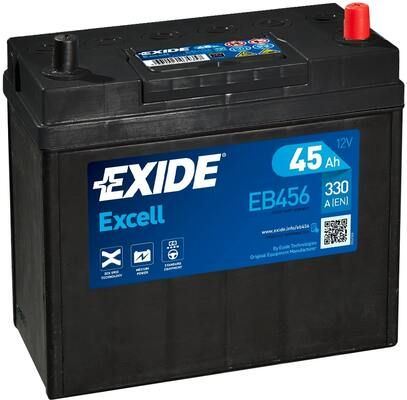 EXIDE Autobaterie EXCEL 12V 45Ah 300A, 237x127x227mm, úzké kontakty