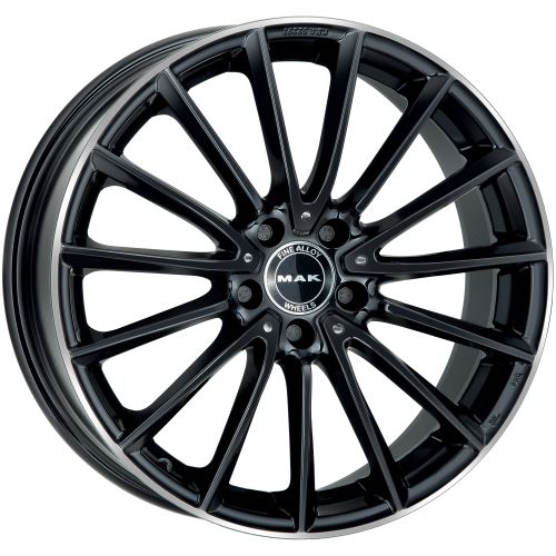 Alu disk MAK KOMET 8.5x21, 5x112, 66.6, ET39 GLOSS BLACK MIRROR RING