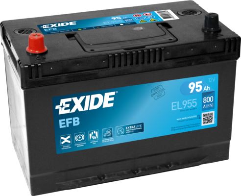 EXIDE Autobaterie Start-Stop EFB 12V 95Ah 800A, 230x173x222mm Levá