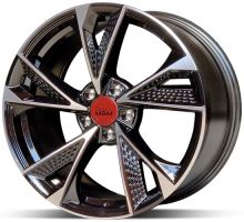 Alu disk MAM RS6 BFP 7,5x17 5x120 ET35 černý leštěný
