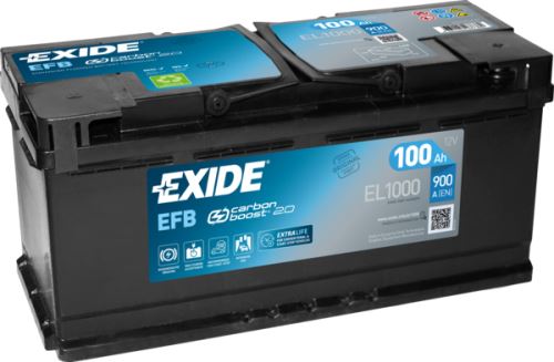 EXIDE Autobaterie Start-Stop EFB 12V 100Ah 900A, 353x175x190mm