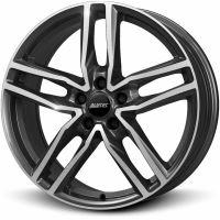 Alu disk ALUTEC Ikenu 7.5x17, 5x105, 56.6, ET38 graphit frontpoliert