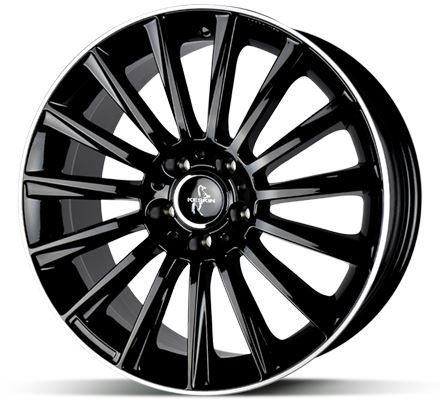 Alu disk Keskin KT18 BLP 7x17 5x108 ET48 černý leštěný