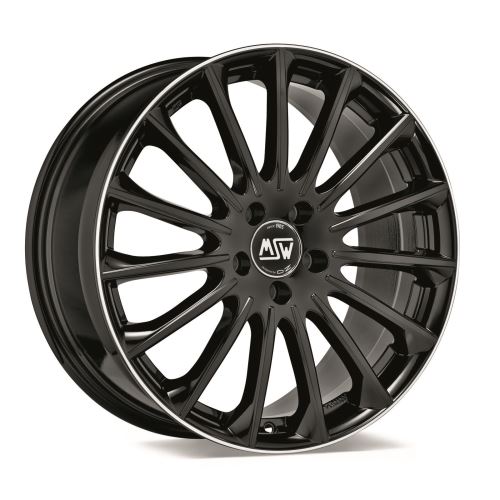 Alu disk MSW AVANTGARDE MSW 30 8.5x20, 5x112, 73, ET35 GLOSS BLACK+DIAMOND LIP