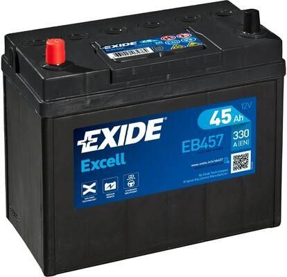 EXIDE Autobaterie EXCEL 12V 45Ah 300A, 237x127x227mm, LEVÁ, úzké kontakty