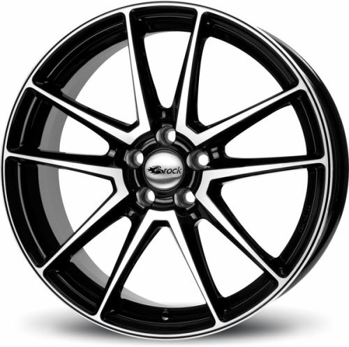 Alu disk BROCK RC22 6.5x16, 4x100, 63.4, ET38 Schwarz Glanz Voll-Poliert (SGVP)