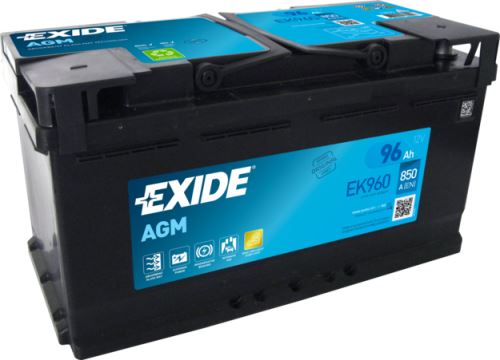 EXIDE Autobaterie Start-Stop AGM 12V 96Ah 850A, 190x175x353mm