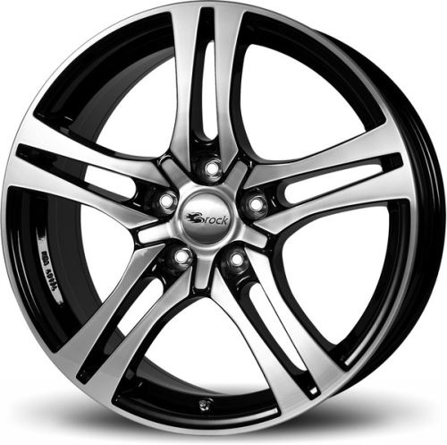 Alu disk Brock RC26 7.5x18, 5x114,3, 72.6, ET45 Schwarz Glanz Voll-Poliert (SGVP)