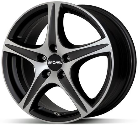 Alu disk Ronal R56 Black 6x15 4x100 ET50 černý matný leštěný