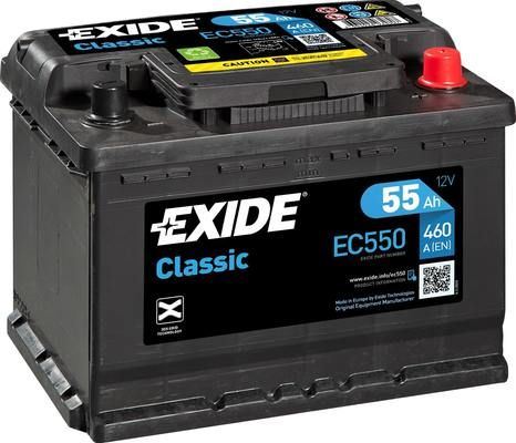 EXIDE Autobaterie CLASSIC 12V 55Ah 460A, 242x175x190mm