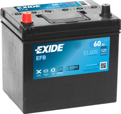 EXIDE Autobaterie Start-Stop EFB 12V 60Ah 520A, 230x173x222mm Levá