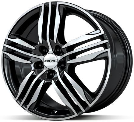 Alu disk Ronal R57 B FC 7,5x17 5x114 ET40 černý leštěný