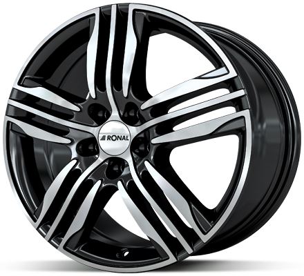 Alu disk Ronal R57 B FC 7,5x19 5x108 ET45 černý leštěný