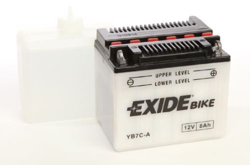 EXIDE Motobaterie Conventional 12V 8Ah 90A, 130x90x124mm, nabité, antisulf., náplň v balení