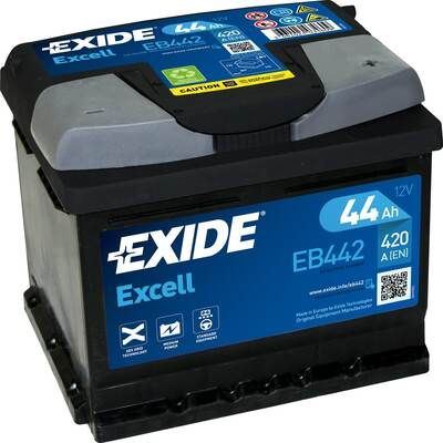 EXIDE Autobaterie EXCEL 12V 44Ah 420A, 207x175x175mm