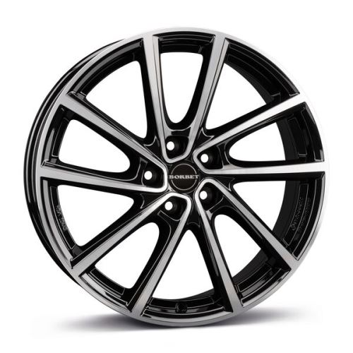 Alu disk Borbet V 7x19, 5x108, 63.4, ET47,5 black polished glossy