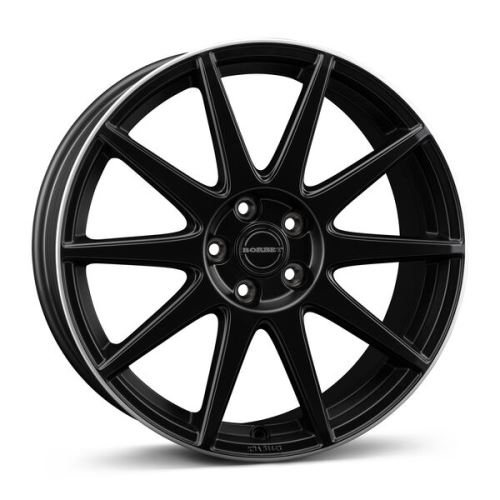 Alu disk Borbet GTX 8x19, 5x108, 72.5, ET50 black matt rim silver