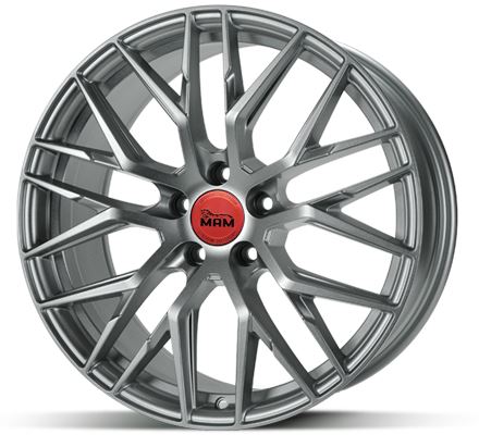 Alu disk MAM RS4 MSL 8x18 5x108 ET45 stříbrný matný