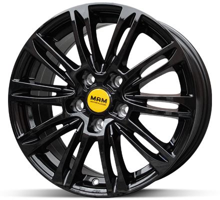 Alu disk MAM A4 FullBlack 7x16 5x100 ET38 černý