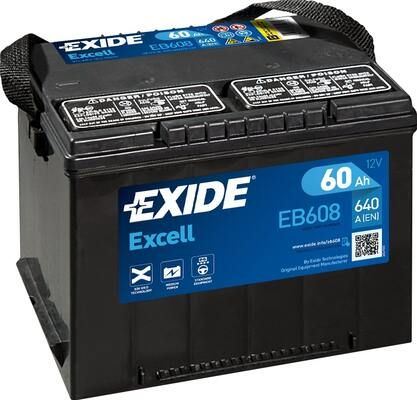 EXIDE Autobaterie EXCEL 12V 55Ah 620A, 230x180x186mm