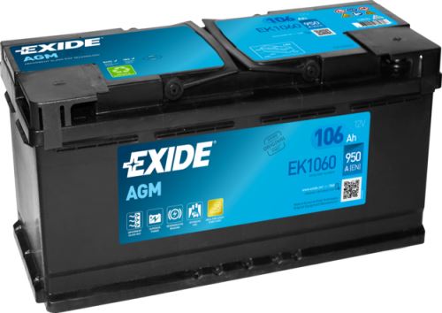 EXIDE Autobaterie Start-Stop AGM 12V 106Ah 950A, 190x175x392mm