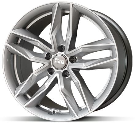 Alu disk MAM RS3 Silver 7x16 5x108 ET46 stříbrný
