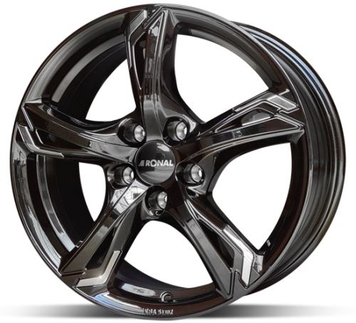 Alu disk Ronal R62 JB Chrome 7,5x17 5x114 ET40 černý lesklý chromový