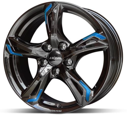 Alu disk Ronal R62 JB Blue 7,5x18 5x112 ET45 černý lesklý modrý