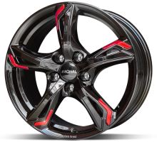 Alu disk Ronal R62 JB Red 8x19 5x112 ET45 černý lesklý červený