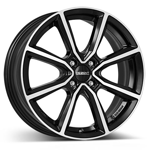 Alu disk DEZENT TN dark 6x16, 4x100, 57.1, ET43 Black/polished