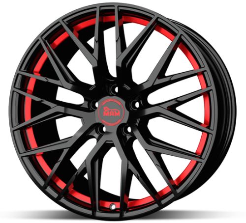 Alu disk MAM RS4 BPRI 7,5x17 5x114 ET45 černý červený
