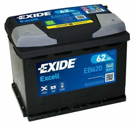 EXIDE Autobaterie EXCEL 12V 62Ah 540A, 242x175x190mm