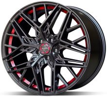 Alu disk Keskin KT25 BPRI 8,5x19 5x114 ET35 černý lesklý červený