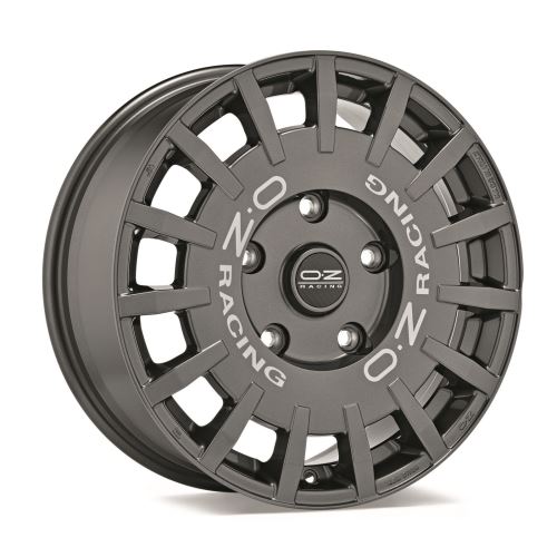 Alu disk OZ SPORT RALLY RACING 7.5x18, 5x112, 75, ET50 DARK GRAPHITE SILVER LETTERING