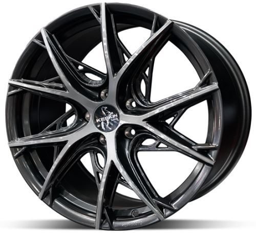 Alu disk Keskin KT24 BFP 8,5x19 5x114 ET45 černý leštěný